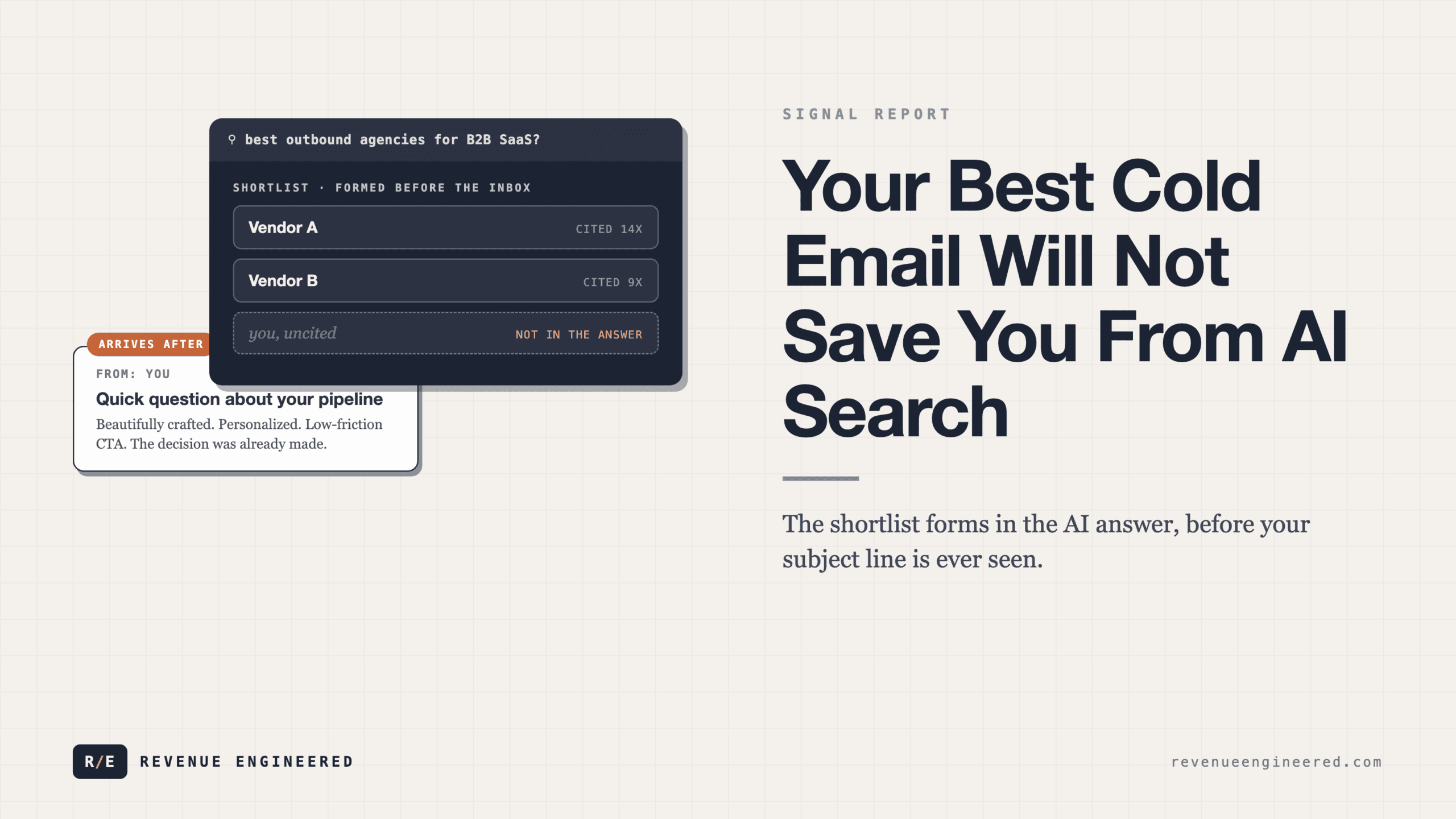 Why Your Best Cold Email Copy Will Not Save You From AI Search