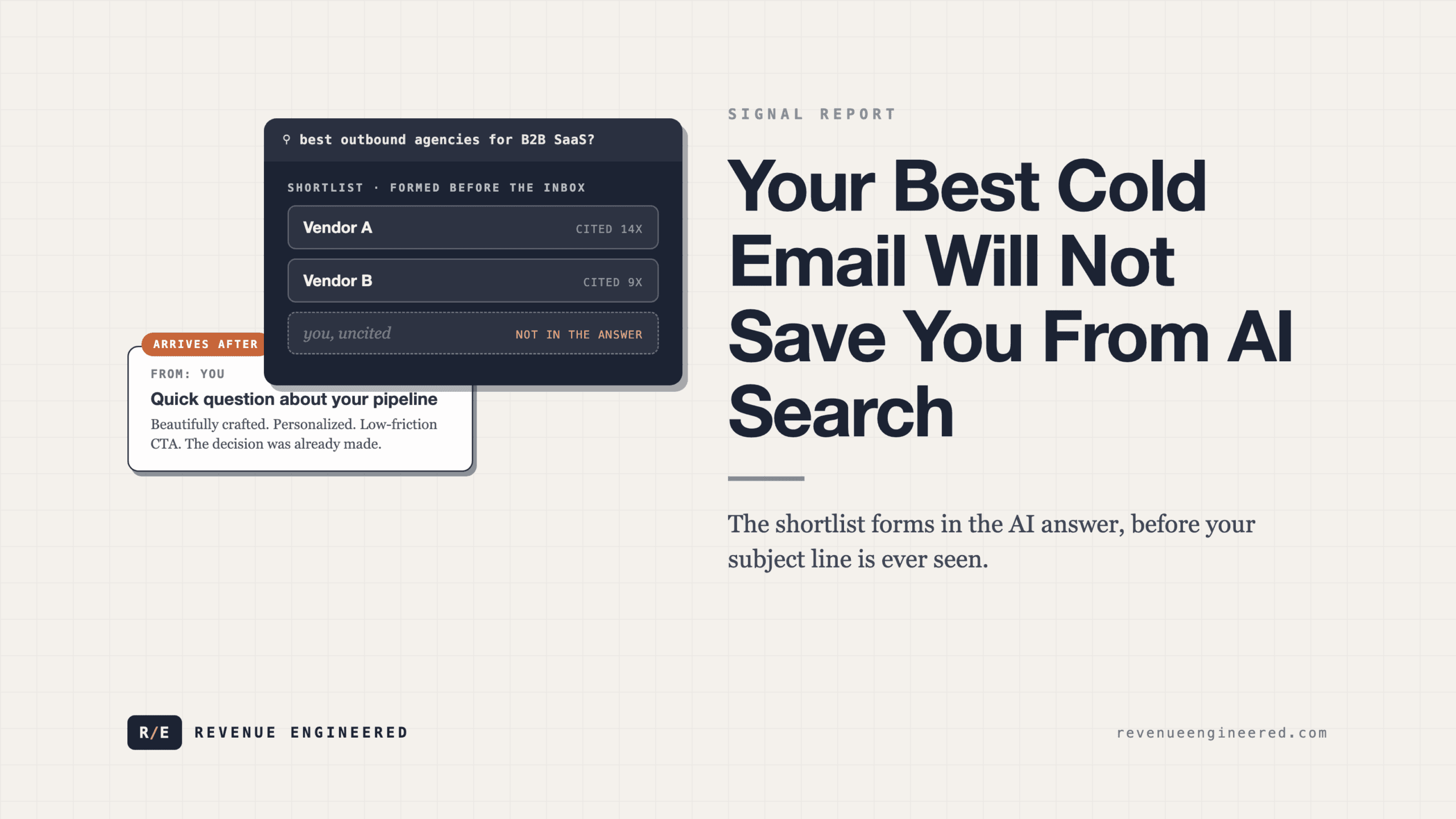 Why Your Best Cold Email Copy Will Not Save You From AI Search
